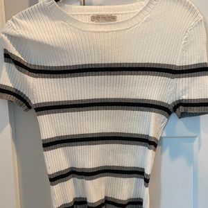 Striped cropped T-shirt